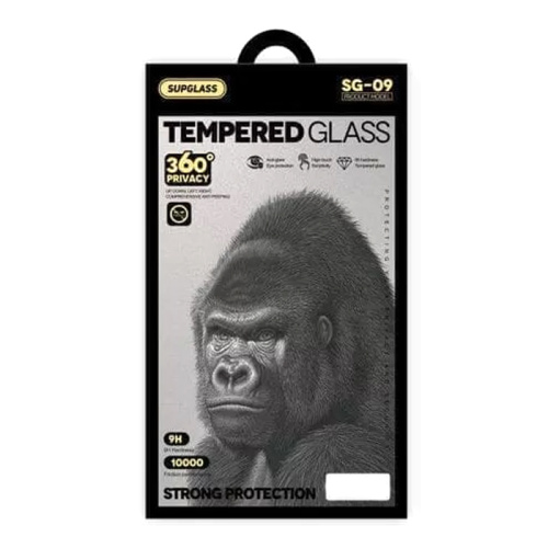 Стекло supglass sg-09 (360 privacy) для iphone 15pro черное