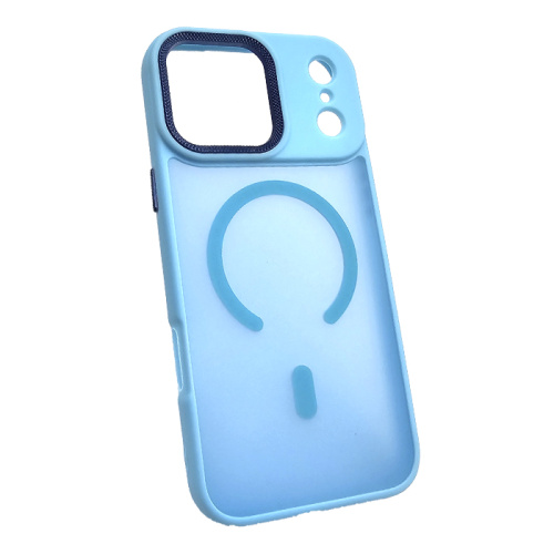 Чехол-крышка #83 magnetic collection mil-std для iphone 17 pro голубой