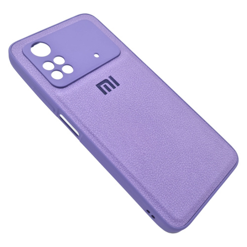 Чехол-крышка кожа logo poco x4 pro сиреневый