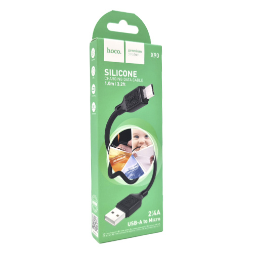 Кабель usb hoco x90 micro черный