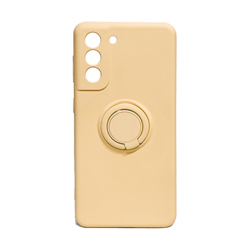 Чехол-силикон bm matte color с кольцом Samsung s21 (2020) пудровый