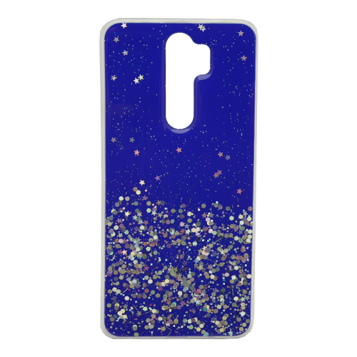 Чехол-силикон звездочки xiaomi redmi note 8pro синий