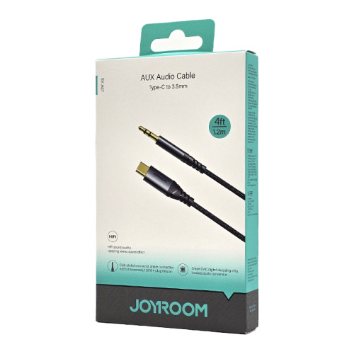 Шнур aux joyroom 3.5/c sy-a07 черный