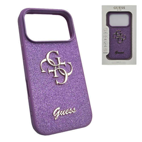 Чехол-крышка #33 guess glitter для iphone 17 pro фиолетовый (lhg4sgl)