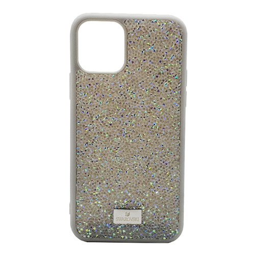 Чехол крышка swarovski камни для iphone 11pro max (6.5) серебристый