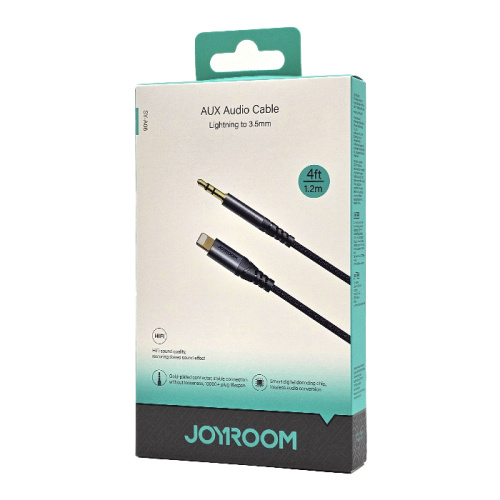 Шнур aux joyroom 3.5/lightning sy-a06 черный