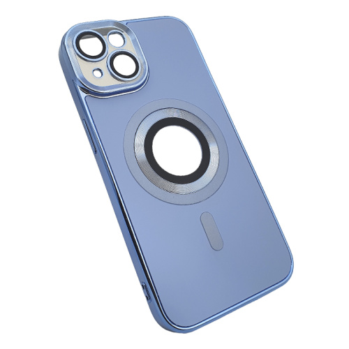 Чехол-силикон magnetic cam protect для iphone 13 голубой