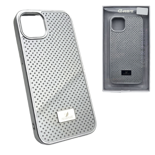 Чехол-крышка swarovski crystals для iphone 15 серебристый