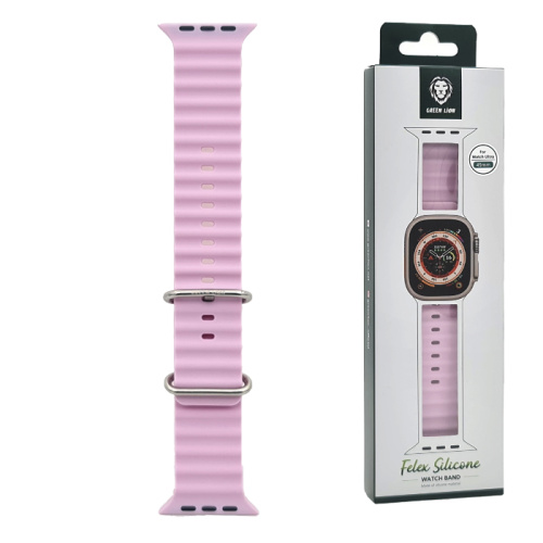 Ремешок green lion felex silicone для Apple watch ultra 49mm розовый