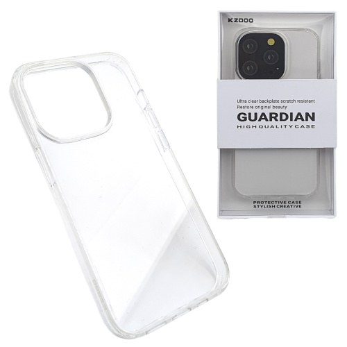 Чехол-крышка kzdoo guardian для iphone 15 pro прозрачный
