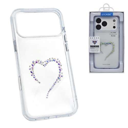 Чехол-крышка #67 j-case diamond iphone 17 pro прозрачный
