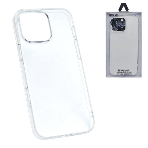 Чехол-крышка #35 kwi-ni (kwi-01) для iphone 14 pro прозрачный