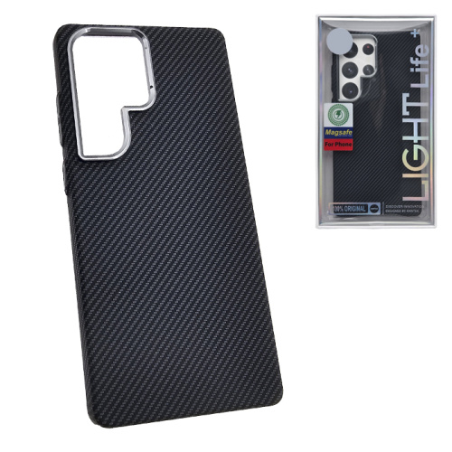 Чехол-крышка #47 light carbone small (magsafe) для Samsung s25 ultra черный