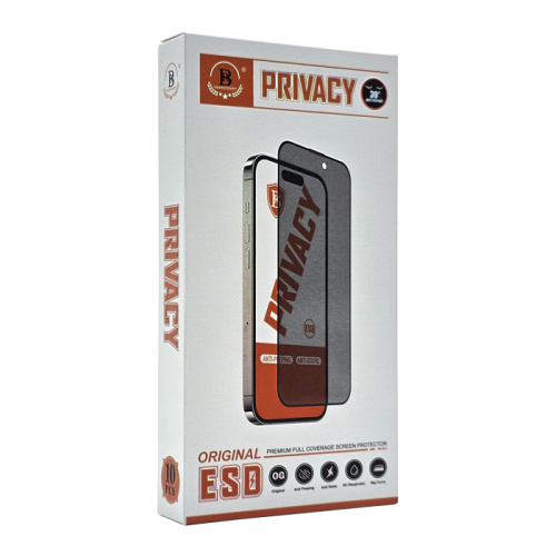 Стекло защитное esd (антишпион) для iphone 13 pro max черное