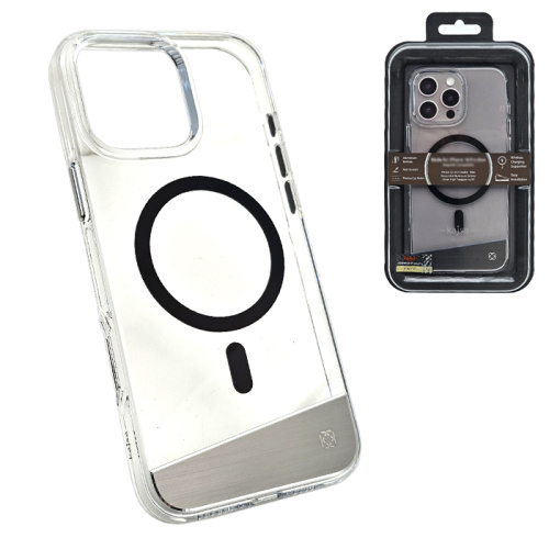 Чехол-крышка kajsa aluminium trans-shield full pc для iphone 16 pro gun metal