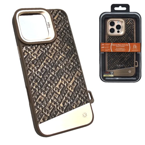 Чехол-крышка kajsa glamorous collection metalic maze pattern 2 для iphone 16 pro desert