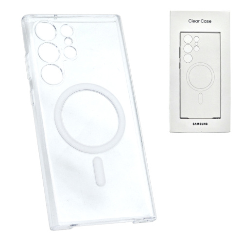 Чехол-силикон clear case magsafe (ef-qs916) для Samsung s23 ultra прозрачный 