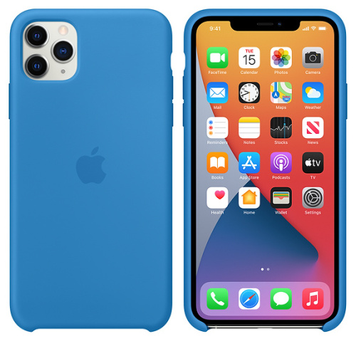 Чехол-силикон silicone case аналог для iphone 12 pro max (6.7) голубой