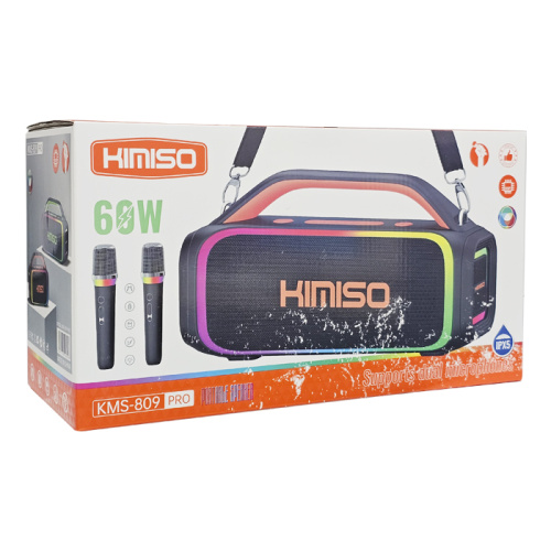 Колонка kimiso с микрофоном kms-809 pro (60w) черная