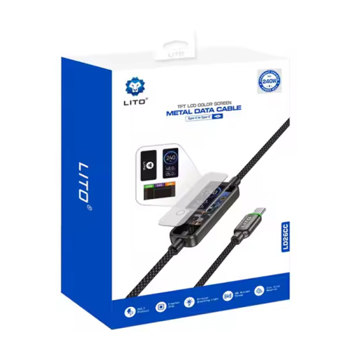 Кабель type-c lito ld26cc type-c 240w черный