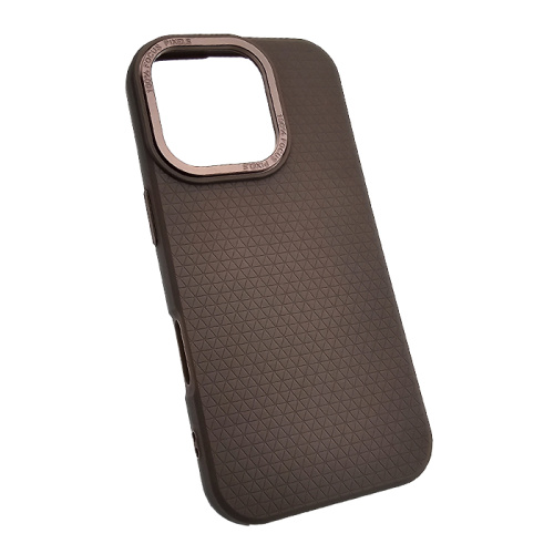 Чехол-силикон focus pixels для iphone 16 pro max коричневый