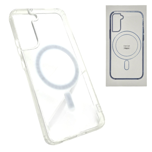 Чехол-силикон #62 clear case magsafe (magnetic) для Samsung s22 прозрачный 