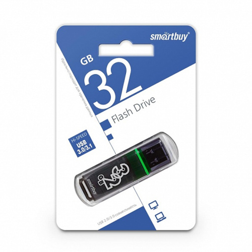 32gb (3.0) usb smartbuy glossy темно-серая