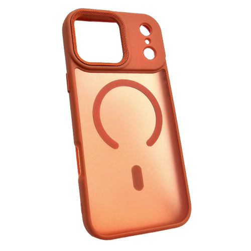 Чехол крышка magnetic collection mil-std для iphone 17 pro оранжевый