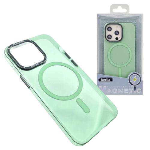 Чехол-крышка глянцевая berlia magnetic 13pro max зеленый