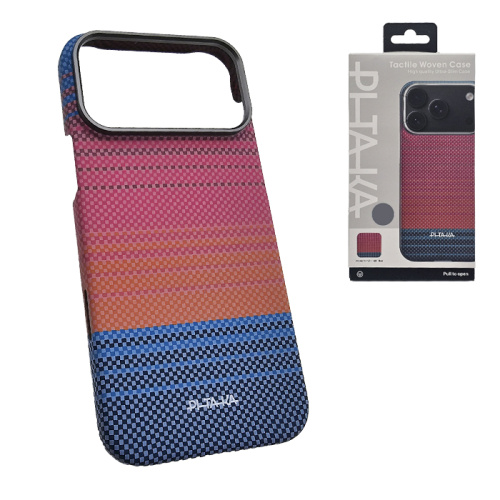 Чехол-крышка #95 pitaka woven iphone 17/18 pro розовый