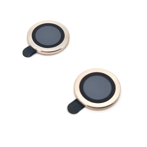 Стекло защитное на камеру camera film 15/15 plus в упаковке светло-золотое