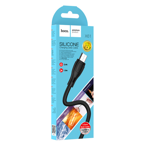 Кабель usb hoco x61 /s/ micro черный