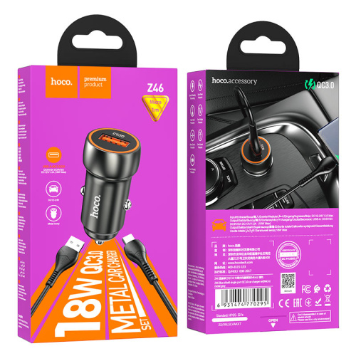 Азу hoco z46 micro (usb/18w) черный