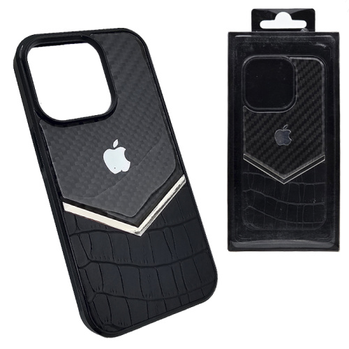 Чехол крышка skin carbon для iphone 14 pro черный