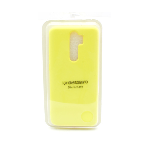 Чехол-силикон silicone case xiaomi redmi note 8pro желтый