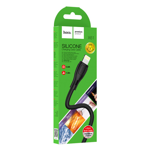Кабель usb hoco x61 /s/ lightning черный 