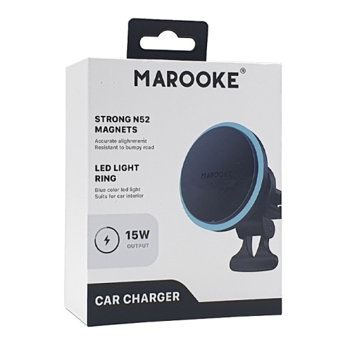 Автодержатель marooke strong n52 с бзу (15w) черный
