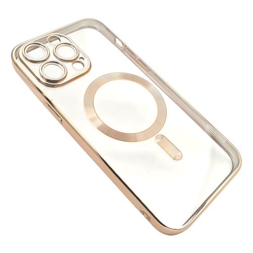 Чехол силикон kstdesign magsafe для iphone 14 pro золотой