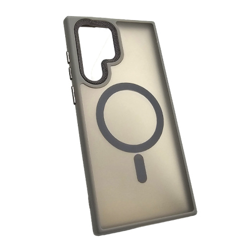 Чехол крышка magnetic collection mil-std для Samsung s22 ultra серый