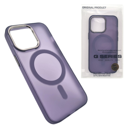 Чехол крышка q series magsafe для iphone 13 pro фиолетовый