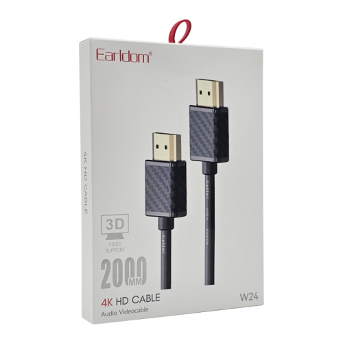 Кабель hdmi earldom et-w24 4k/30hz 2м черный