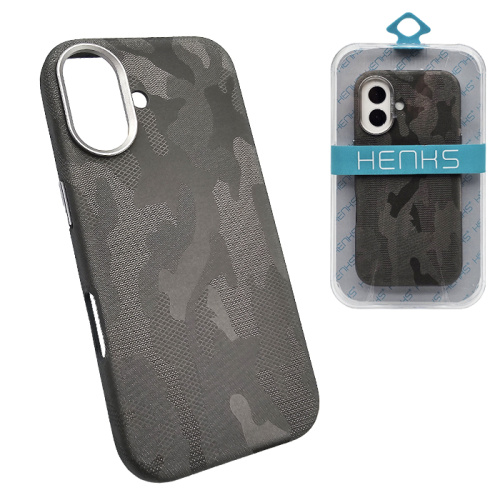 Чехол-крышка henks camo case для iphone 16 серый