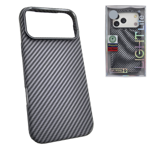 Чехол-крышка #47 light carbone (magsafe) для iphone 17 pro серый