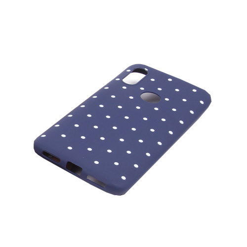 Чехол силикон горошек 2020 xiaomi redmi 7 синий 1374
