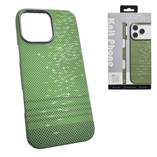 Чехол-крышка knit magsafe (box) для iphone 16 pro starry sky зеленый