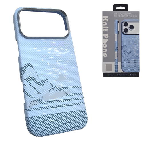 Чехол-крышка knit magsafe (box) для iphone 17 pro max mount голубой