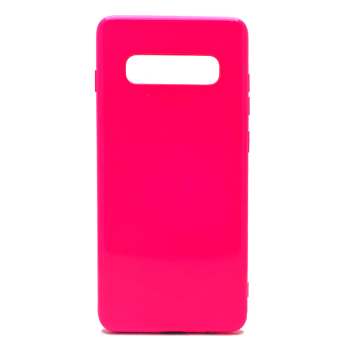 Чехол-силикон keephone глянец Samsung s10 розовый