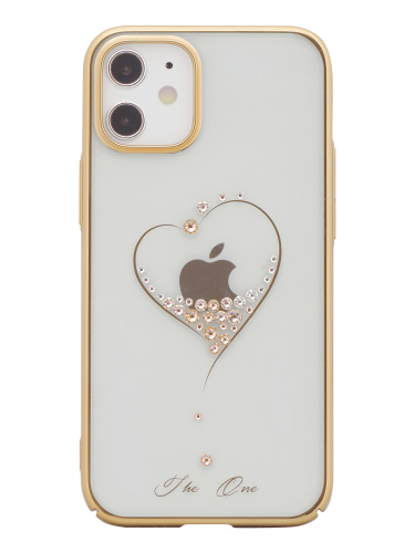 Чехол крышка kingxbar сердце для iphone 12mini (5.4) золотой