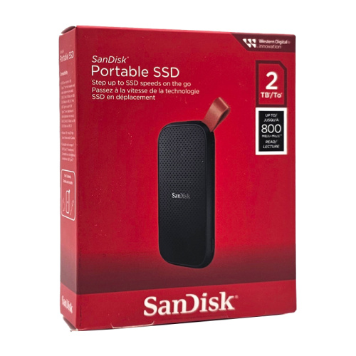 Ssd 2tb usb 3.2 sandisk (800 mb/s) красный