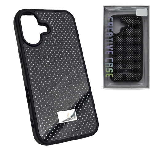 Чехол-крышка swarovski crystals для iphone 16 черный